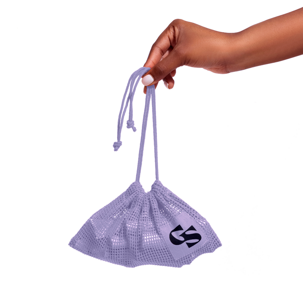 Organic Cotton Mesh Travel Bag Purple